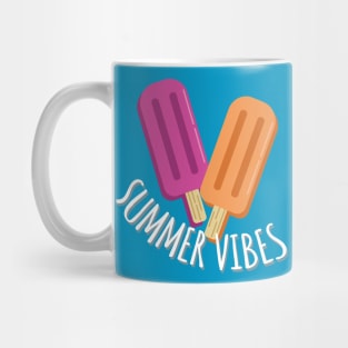 Summer Vibes Cute Raspberry and Orange Popsicle Drawing Mug